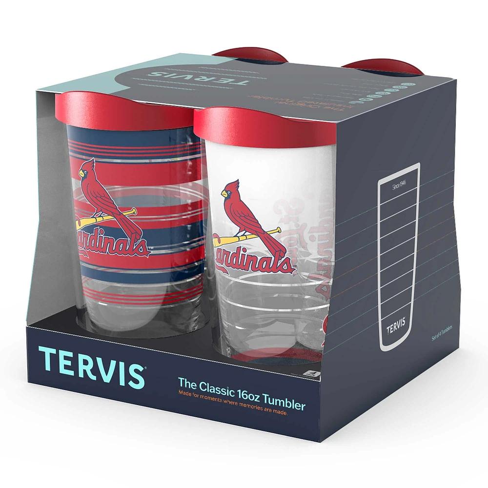 Tervis St. Louis Cardinals paquet de quatre 16oz. Ensemble de gobelets classiques