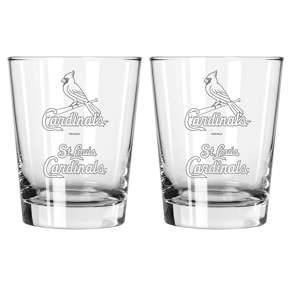 The Memory Company St. Louis Cardinals 2-Pack 15oz. Double Old Fashioned Glass Set