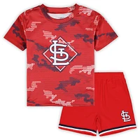 Ensemble t-shirt et short rouge St. Louis Cardinals Field Ball Fanatics pour tout-petits