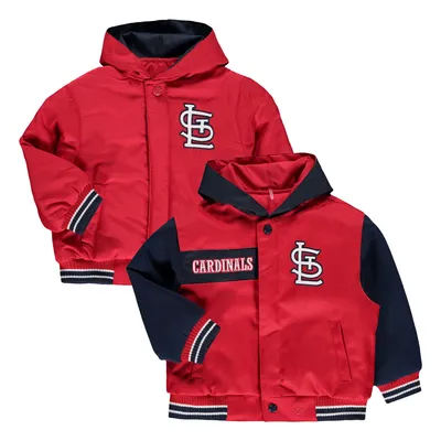 St. Louis Cardinals JH Design Poly Twill Jacket - Black/Red