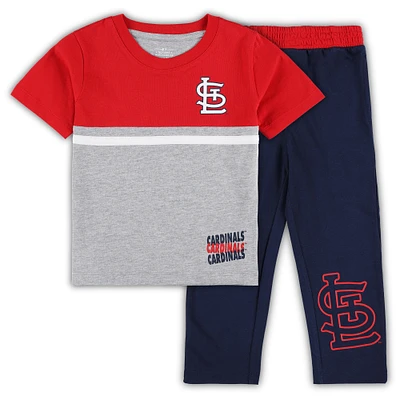 Ensemble t-shirt et pantalon St. Louis Cardinals Batters Box pour tout-petit rouge/bleu marine