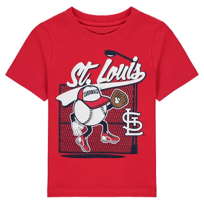 Toddler Red St. Louis Cardinals Team Captain America Marvel T-Shirt