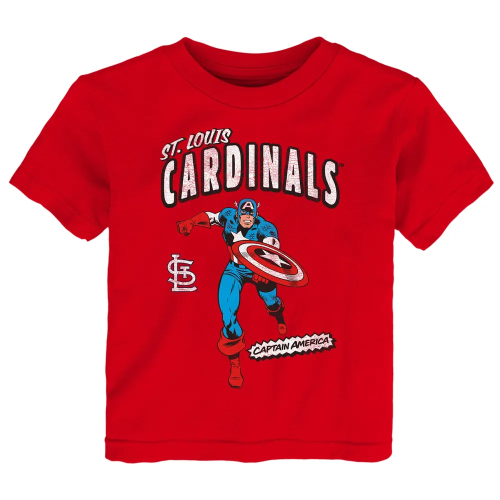 Toddler Soft as a Grape Red St. Louis Cardinals Baseball Print