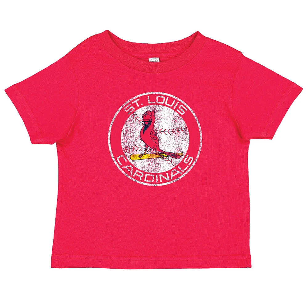 Toddler Soft as a Grape Red/Heather Gray St. Louis Cardinals Cooperstown Collection Two-Pack T-Shirt Set