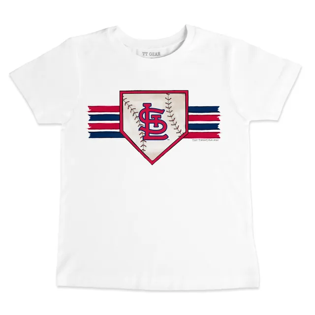 Toddler Tiny Turnip Red St. Louis Cardinals Base Stripe T-Shirt Size: 4T