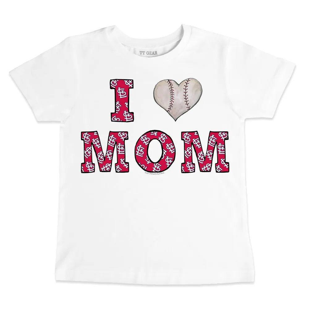 Lids St. Louis Cardinals Tiny Turnip Toddler Heart Mom T-Shirt - White