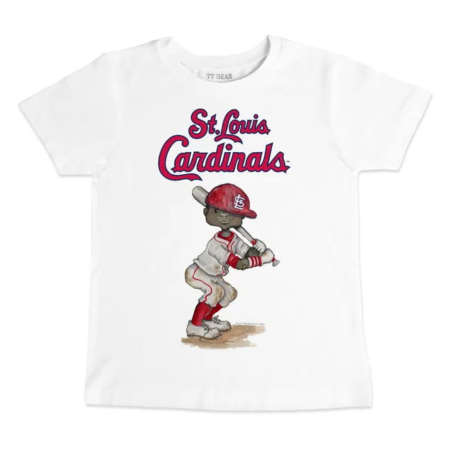 Toddler Tiny Turnip White St. Louis Cardinals Baseball Tear T-Shirt Size: 4T