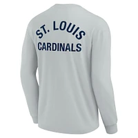 T-shirt unisexe Fanatics gris St. Louis Cardinals Elements super doux à manches longues