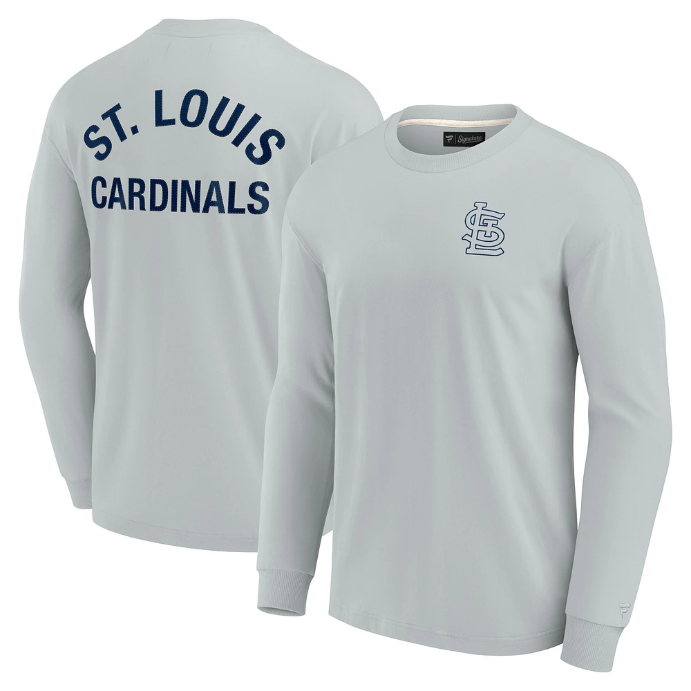 Unisex Fanatics Gray St. Louis Cardinals Elements Super Soft Long Sleeve T-Shirt