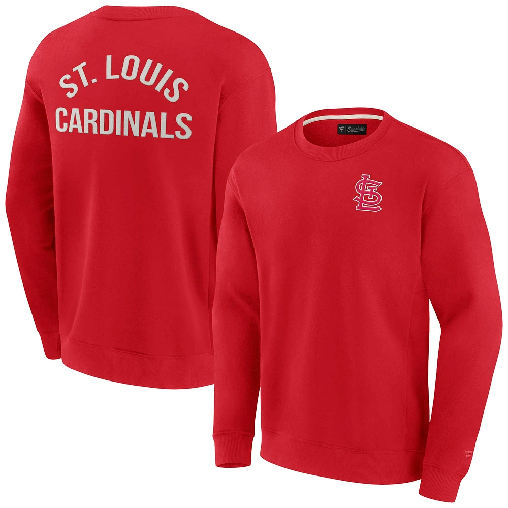 Unisex Fanatics Red St. Louis Cardinals Super Soft Pullover Crew Sweatshirt