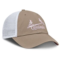 Unisex Nike Khaki/White St. Louis Cardinals Club Trucker Adjustable Hat