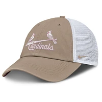 Unisex Nike Khaki/White St. Louis Cardinals Club Trucker Adjustable Hat