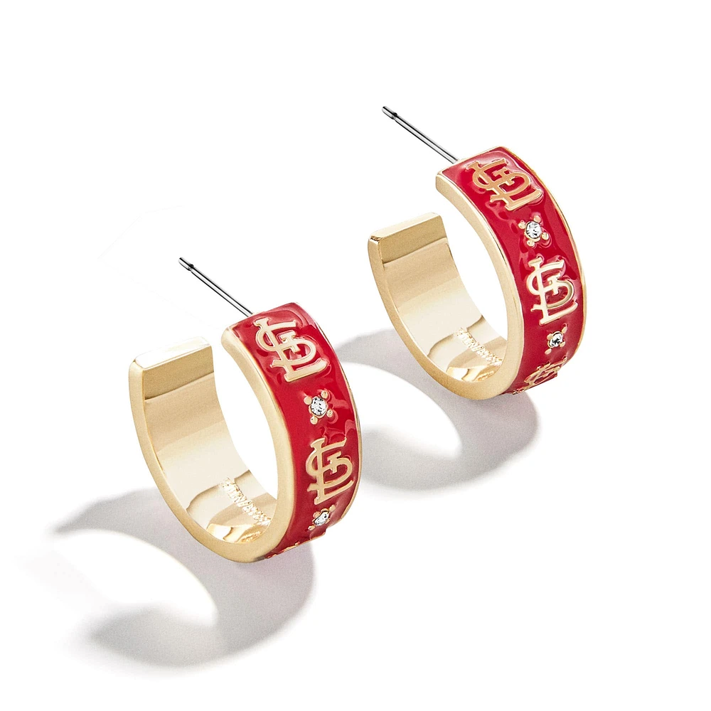 WEAR By Erin Andrews x BaubleBar St. Louis Cardinals Enamel Hoop Earrings