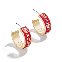 WEAR By Erin Andrews x BaubleBar St. Louis Cardinals Enamel Hoop Earrings