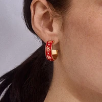 WEAR By Erin Andrews x BaubleBar St. Louis Cardinals Enamel Hoop Earrings