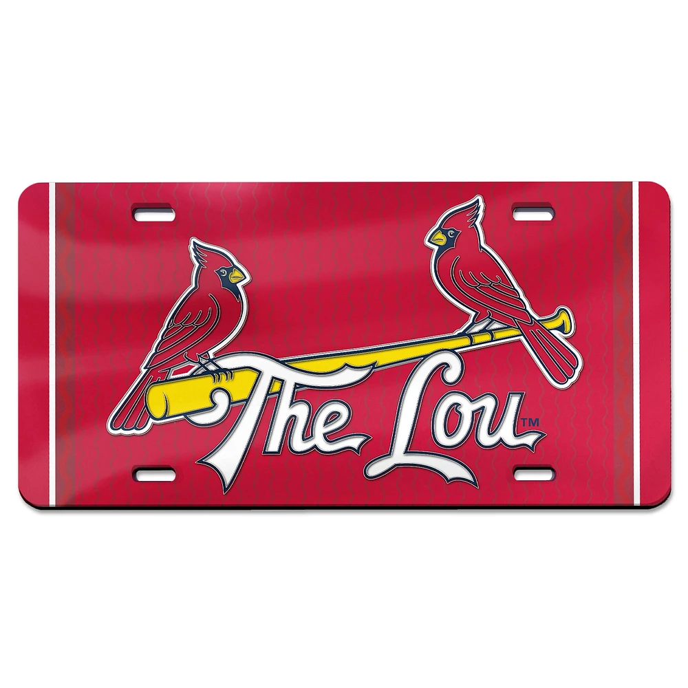 WinCraft St. Louis Cardinals 2024 City Connect Plaque d'immatriculation en acrylique découpée au laser