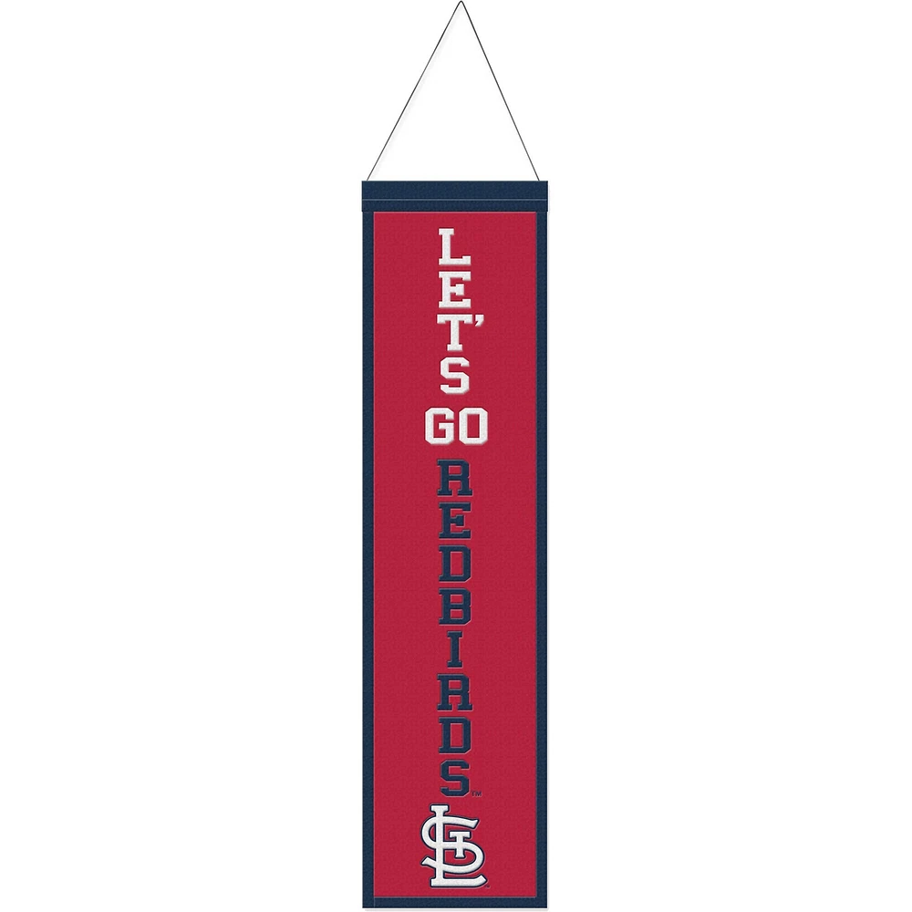 WinCraft St. Louis Cardinals Bannière en laine avec slogan 8" x 32"