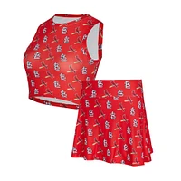 Ensemble débardeur et jupe-short en tricot rouge Concepts Sport pour femmes des Cardinals de Saint-Louis
