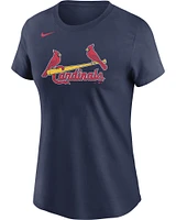 T-shirt Nike bleu marine avec logo St. Louis Cardinals pour femme