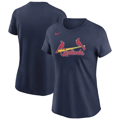 T-shirt Nike bleu marine avec logo St. Louis Cardinals pour femme