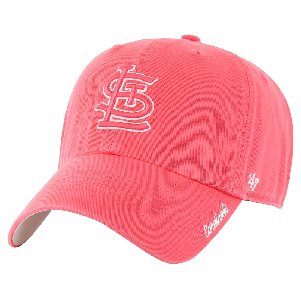 Women's '47 Red St. Louis Cardinals Luminance Cheer Clean Up Adjustable Hat