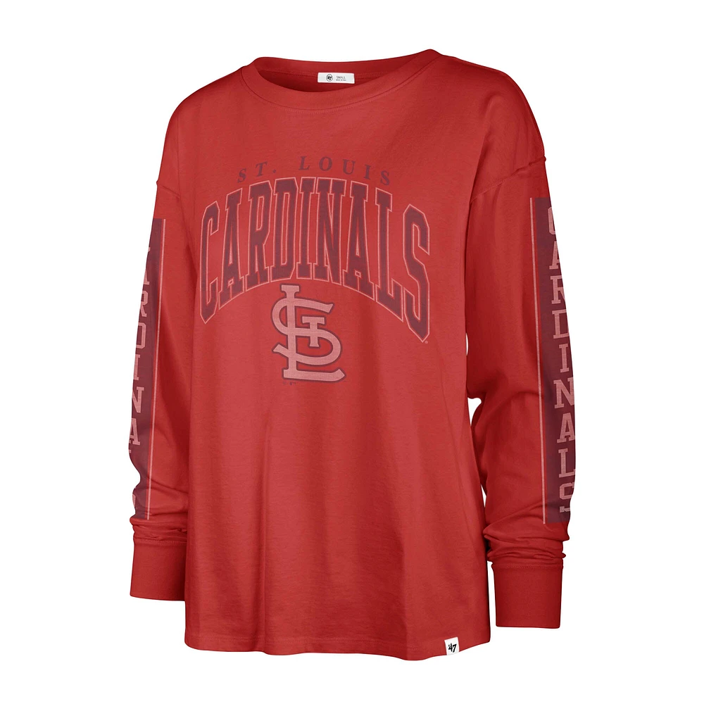 T-shirt à manches longues pour femme '47 Red St. Louis Cardinals Statement