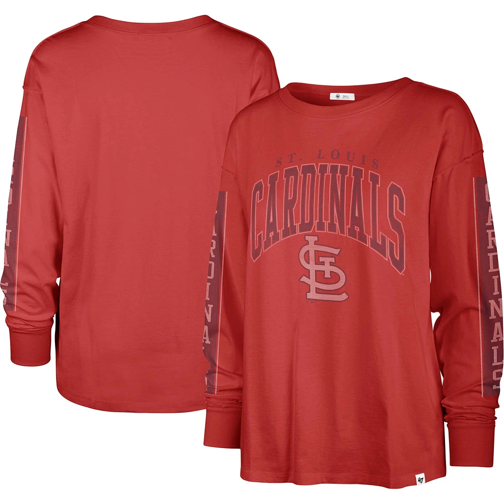 T-shirt à manches longues pour femme '47 Red St. Louis Cardinals Statement