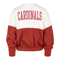 Sweat-shirt à enfiler blanc/rouge St. Louis Cardinals Take Two Bonita '47 pour femme