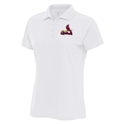 Women's Antigua White St. Louis Cardinals Logo Legacy Pique Polo