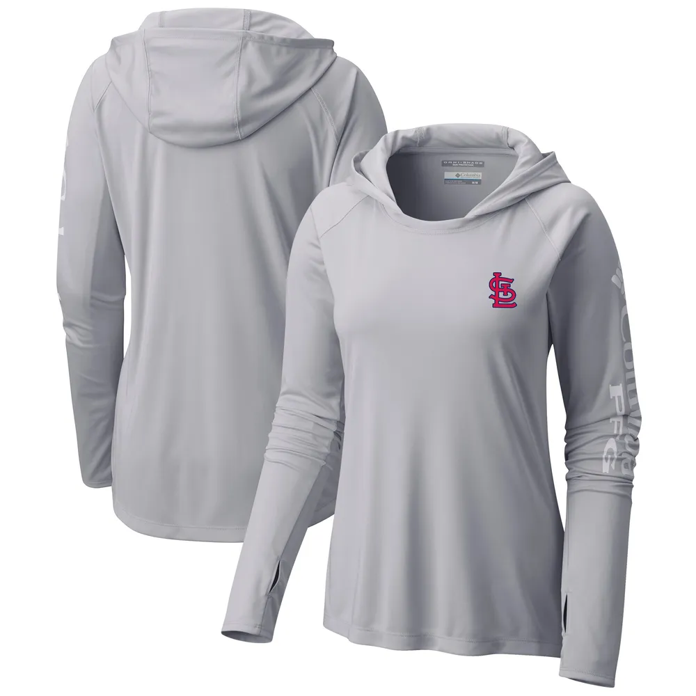 Lids St. Louis Cardinals Columbia Women's Tidal Long Sleeve Hoodie T-Shirt  - Gray