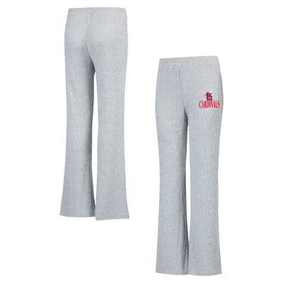 Pantalon de nuit évasé en tricot côtelé Juniper Sport Gray St. Louis Cardinals pour femme