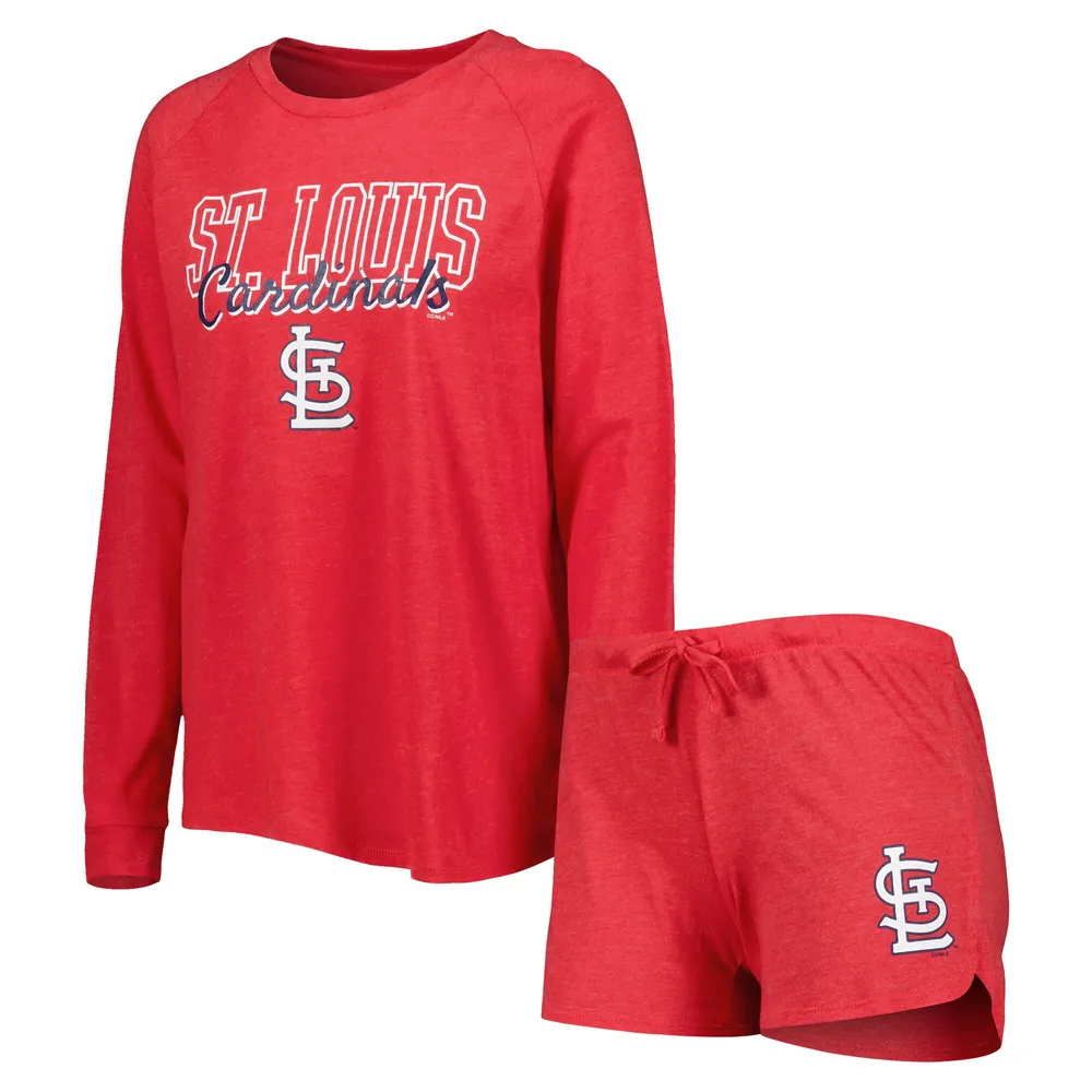Lids St. Louis Cardinals Concepts Sport Women's Meter Knit Raglan Long  Sleeve T-Shirt & Shorts Sleep Set - Heather Red
