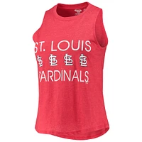 Concepts Sport Ensemble de nuit avec débardeur et pantalon pour femmes St. Louis Cardinals Meter Muscle Bleu marine/rouge