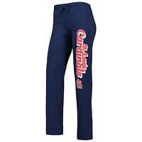 Concepts Sport Ensemble de nuit avec débardeur et pantalon St. Louis Cardinals Wordmark Meter Muscle pour femme Bleu marine/rouge