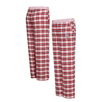 Pantalon de nuit en flanelle Concepts Sport rouge/marine St. Louis Cardinals Sienna pour femmes