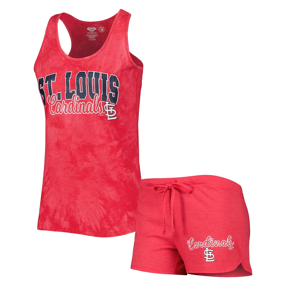 Women's Concepts Sport Red St. Louis Cardinals Billboard Racerback Tank & Shorts Sleep Set