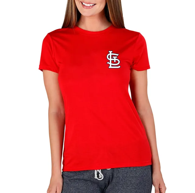 Lids St. Louis Cardinals Concepts Sport Women's Gable Knit T-Shirt - White