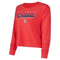 Ensemble t-shirt et short à manches longues en tricot Concepts Sport Red St. Louis Cardinals pour femmes