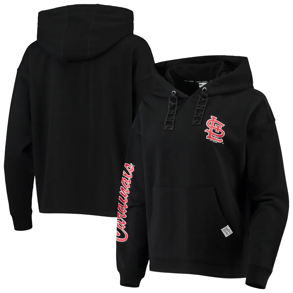 St. Louis Cardinals DKNY Sport Women's Staci Pullover Hoodie - Black