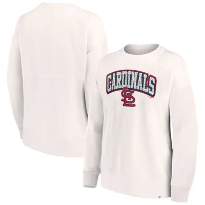 Antigua Women's St. Louis Cardinals White Victory Crew Pullover