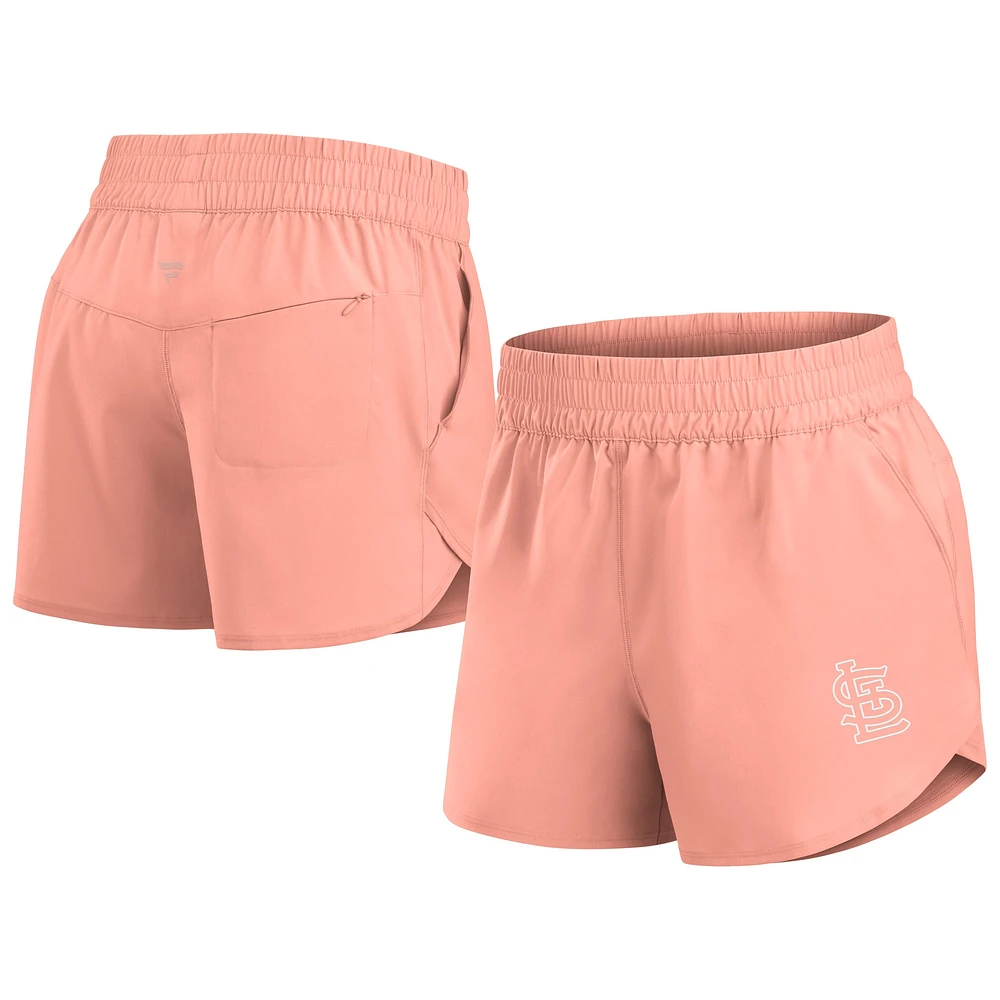 Short tissé Vibe Fanatics Coral St. Louis Cardinals Studio pour femmes