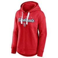 Women's Fanatics Heather Red St. Louis Cardinals Set to Fly Pullover Hoodie