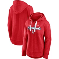 Women's Fanatics Heather Red St. Louis Cardinals Set to Fly Pullover Hoodie