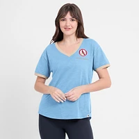 Women's Fanatics Light Blue St. Louis Cardinals Binge Worthy Stadium Slub V-Neck T-Shirt