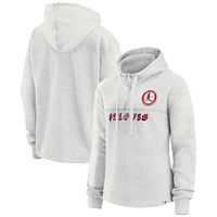 Women's Fanatics Oatmeal St. Louis Cardinals True Classics Legacy Quarter-Zip Hoodie