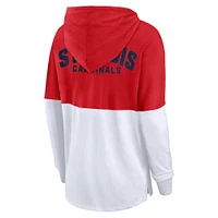 Women's Fanatics Red/White St. Louis Cardinals Backup Option Pullover Hoodie