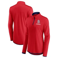 Women's Fanatics Red St. Louis Cardinals Worth The Drive Quarter-Zip Jacket