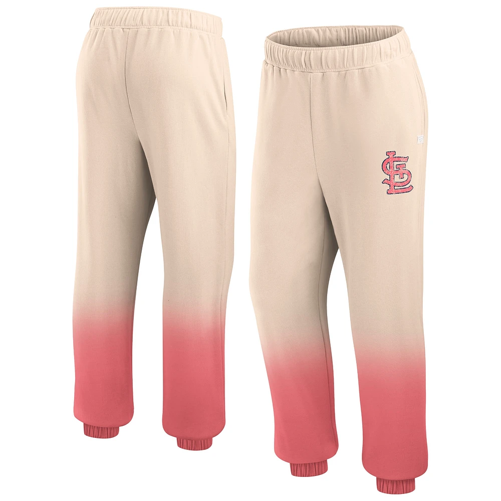 Pantalon de survêtement Fanatics Tan/Rouge St. Louis Cardinals Luxe Ombre pour femmes