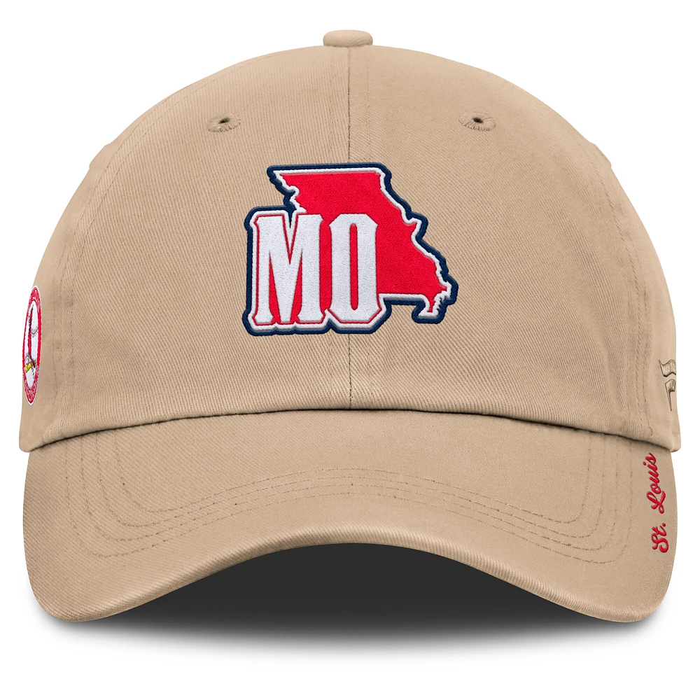 Casquette ajustable Fanatics Tan pour femme de la collection Cooperstown des Cardinals de St. Louis