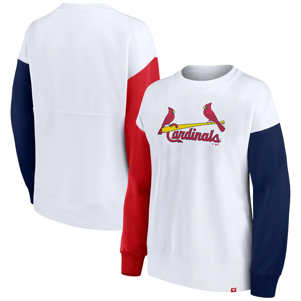 Women's Fanatics White St. Louis Cardinals Series Pullover Sweatshirt